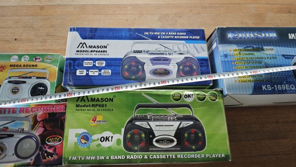 Портативные стерео кассетные радио и мини музыкальные центры. НОВЫЙ