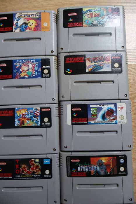 Gry Super Nintendo Snes PAL Simpsons Pac-man Jim Tiny toon Donkey Kong
