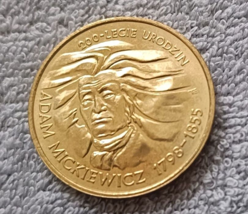 Moneta 2zł Adam Mickiewicz 1998