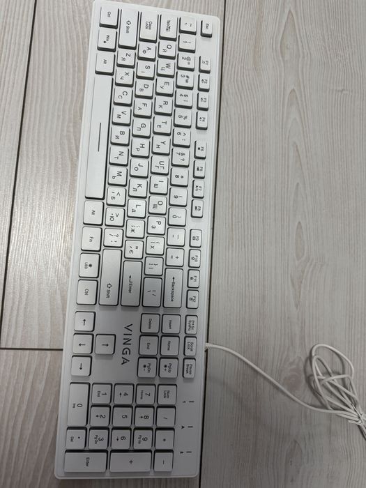 Клавіатура білого кольору Vinga з гарною підсвіткою