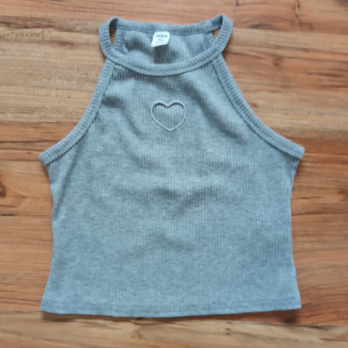 Koszulka top 146 bez rękawów Shein szara