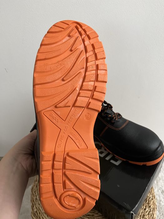 Buty robocze FIRSTY czarno pomarańczowe 45 nowe BHP praca