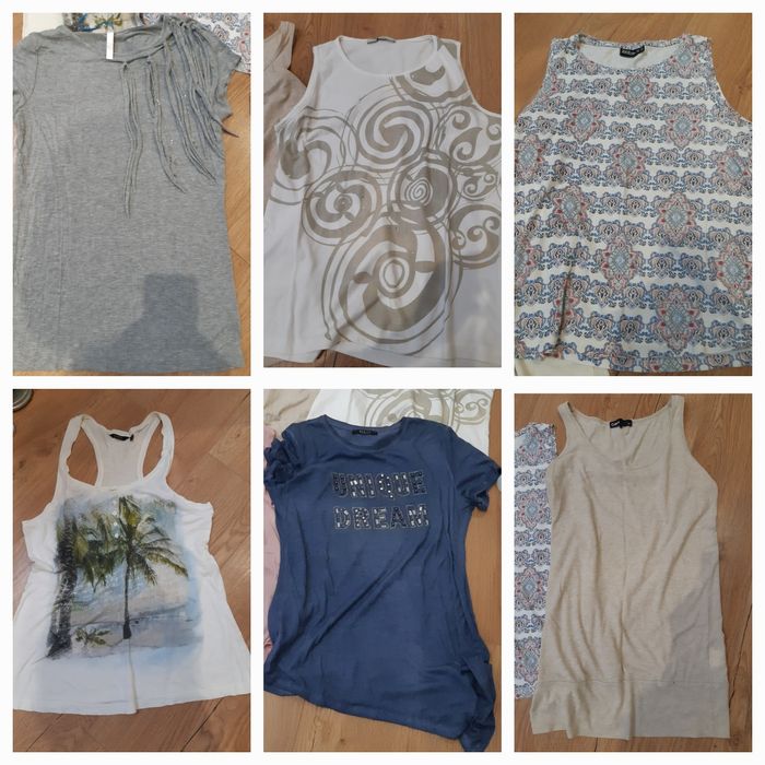 *MOHITO H&M OYSHO* ZESTAW 6 szt. markowych koszulek t-shirt. Roz.M