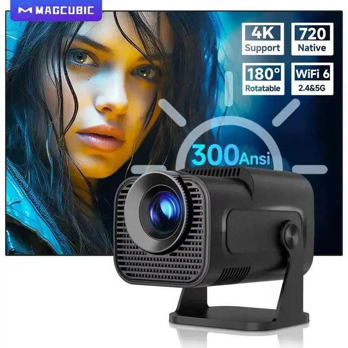 Проектор MAGCUBIC HY320 Mini 4K UltraHD 720P Android WIFI Bluetooth 300ANSI для дому телефону Домашній кінотеатр Домашний кинотеатр для дома телефона