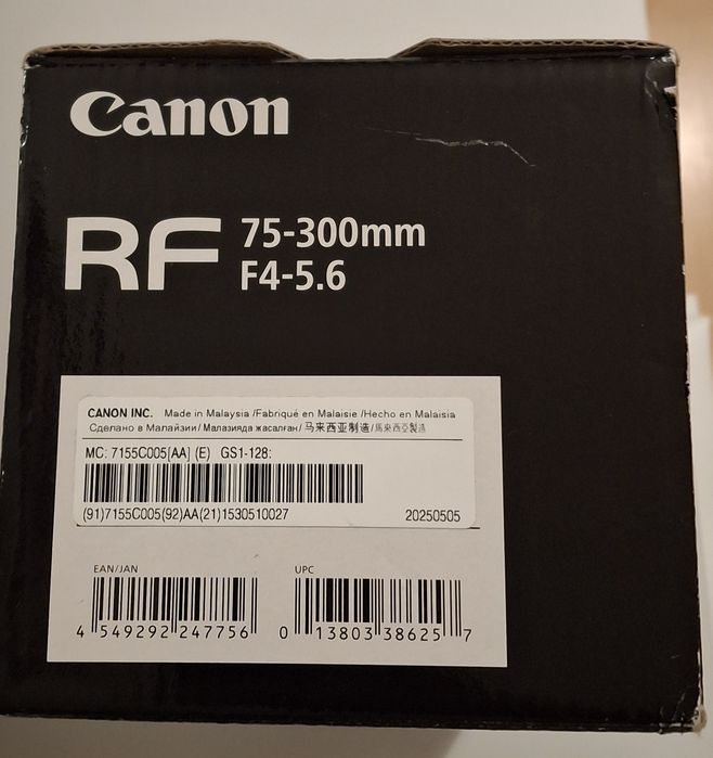 Lente Canon RF 75 300mm f/4.5.6