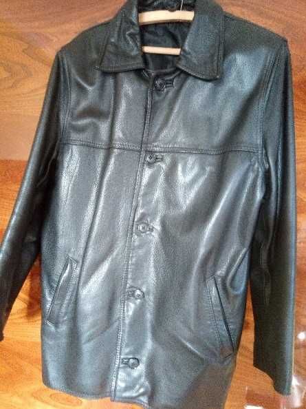 Kurtka skórzana czarna