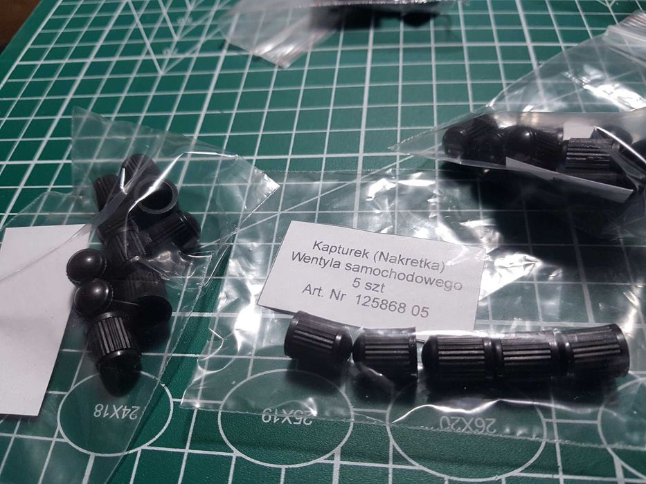 Kapturek (Nakrętka) Wentyla samochodowego 5 szt