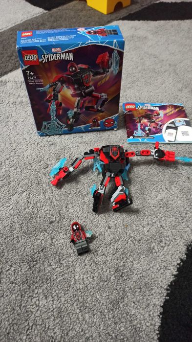 LEGO 76171 Marvel Spiderman Miles Morales Mech Armour pudełko gazetka