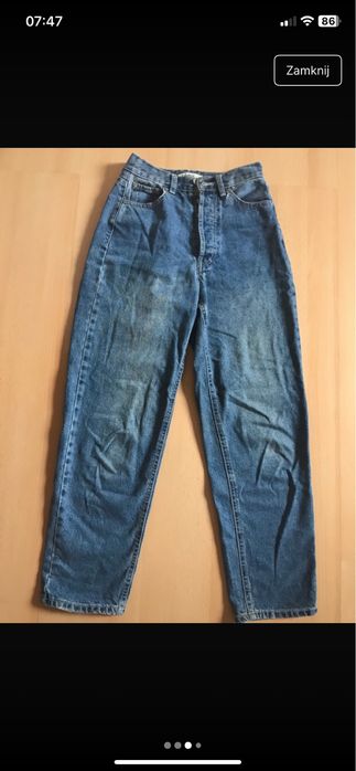 Mom jeans Pull&Bear 32 spodnie jeansy
