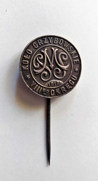 Grzybowo - Odznaka patriotyczna PMS  Polska Macierz Szkolna , 1917 r.
