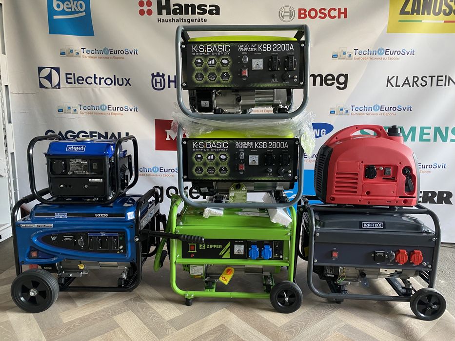Генератори бензинові із Європи, гарантія, доставка