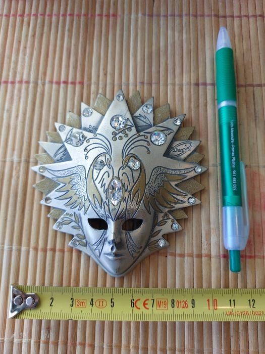 Máscara metálica decorativa Carnaval veneza