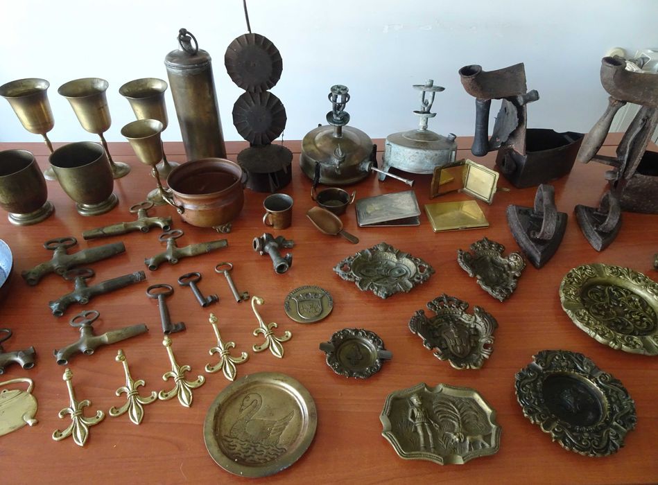 Peças Antigas Vintage (50 a 150 anos) em Cobre, Latão, Ferro Fundido, Chapa