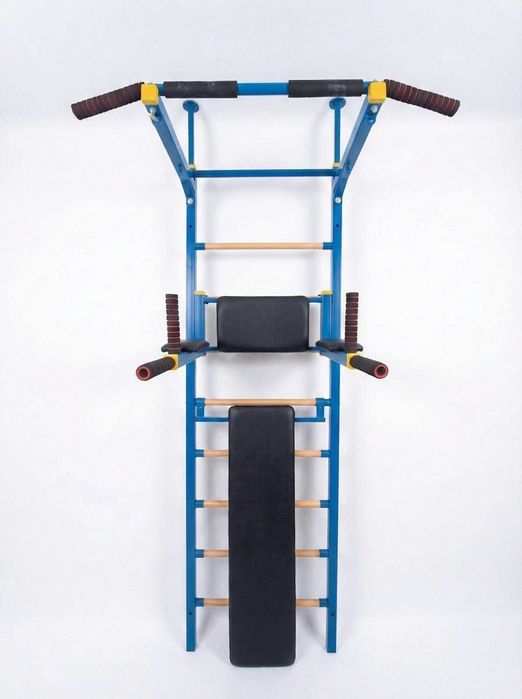 Шведська стінка з турніком, брусами і лавою