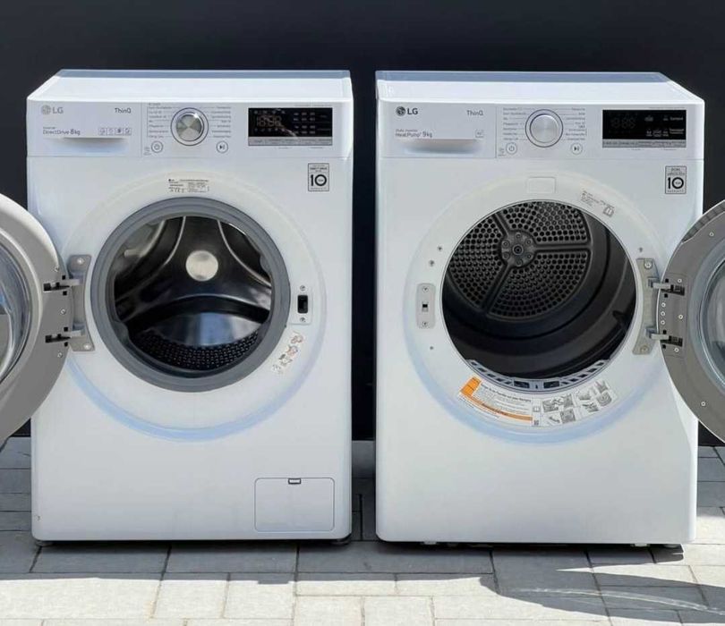 Комплект пральна та сушильна машина LG 8кг Wi-Fi Direct Drive ThinQ