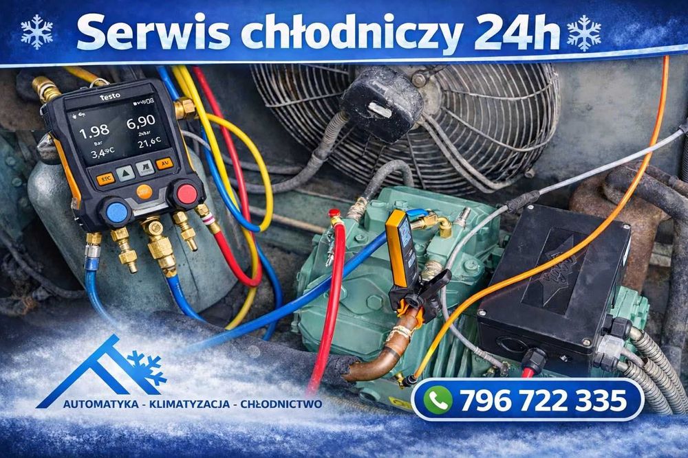 Serwis chłodniczy mroźni, komór, agregatów chłodniczych, lad gastronomicznych, AGD ,lodówek - usługi chłodnicze naprawa montaż
