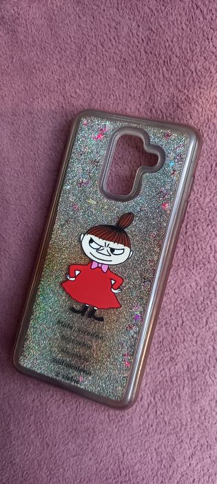 Etui pływające case Samsung A6+ z brokatem