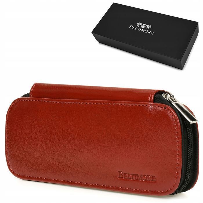 Skórzane etui na długopis pióro skóra naturalna prezent elegancki nowy