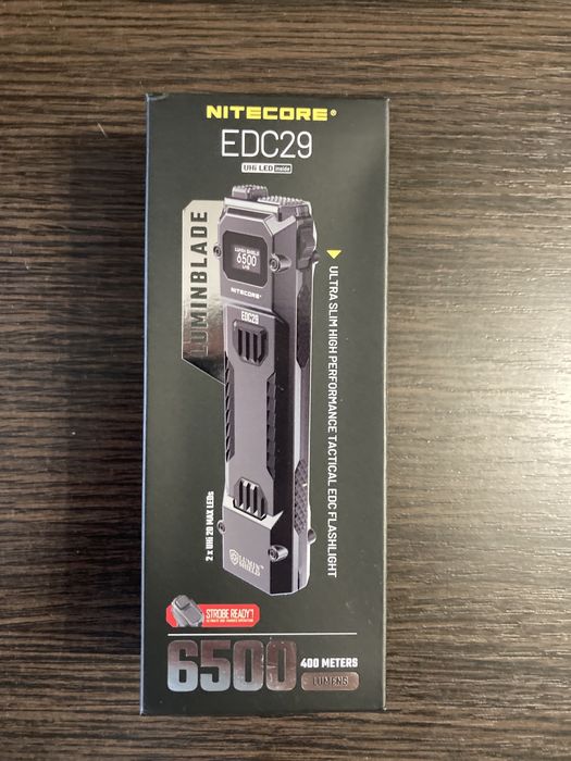 Надпотужний кишеньковий ліхтар Nitecore EDC29 (USB-C, OLED дисплей)