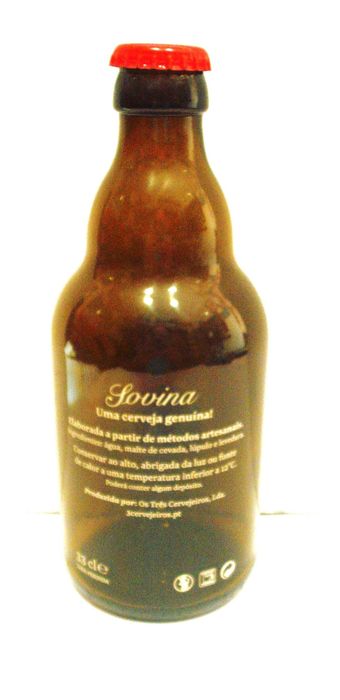 Garrafa antiga da Cerveja  Sovina - Pirogravada