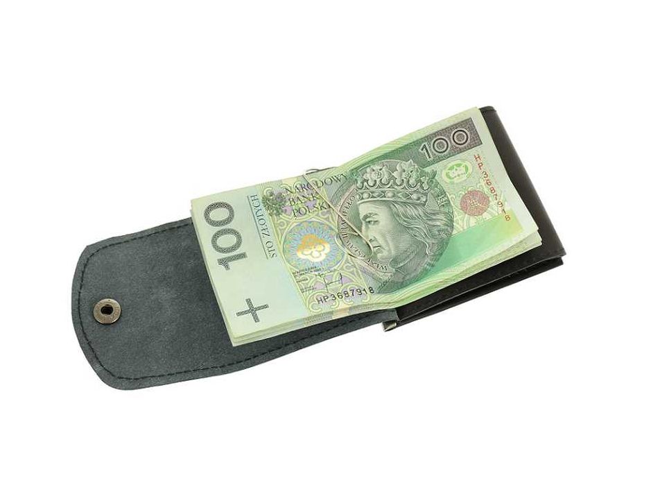Portfel męski skórzany 100% brązowy banknotówka bilonówka producent