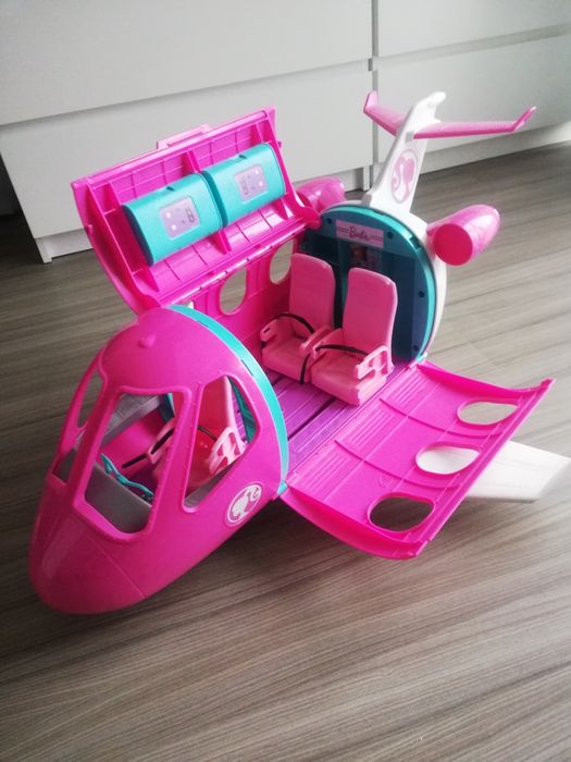 Samolot Barbie duży rozkładany różowy