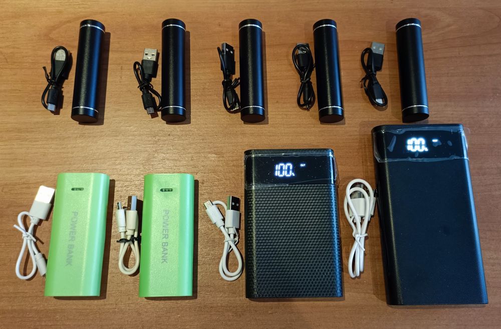 Нові Повербанки 2500mAh, 5000 mАh, 18000mAh + USB Кабель