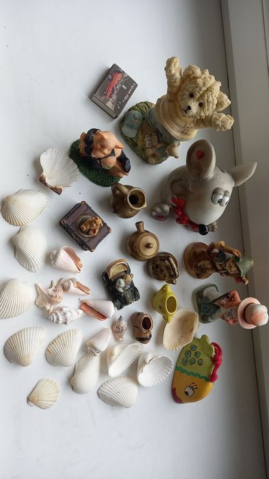 Zabawki gipsowe, muszle