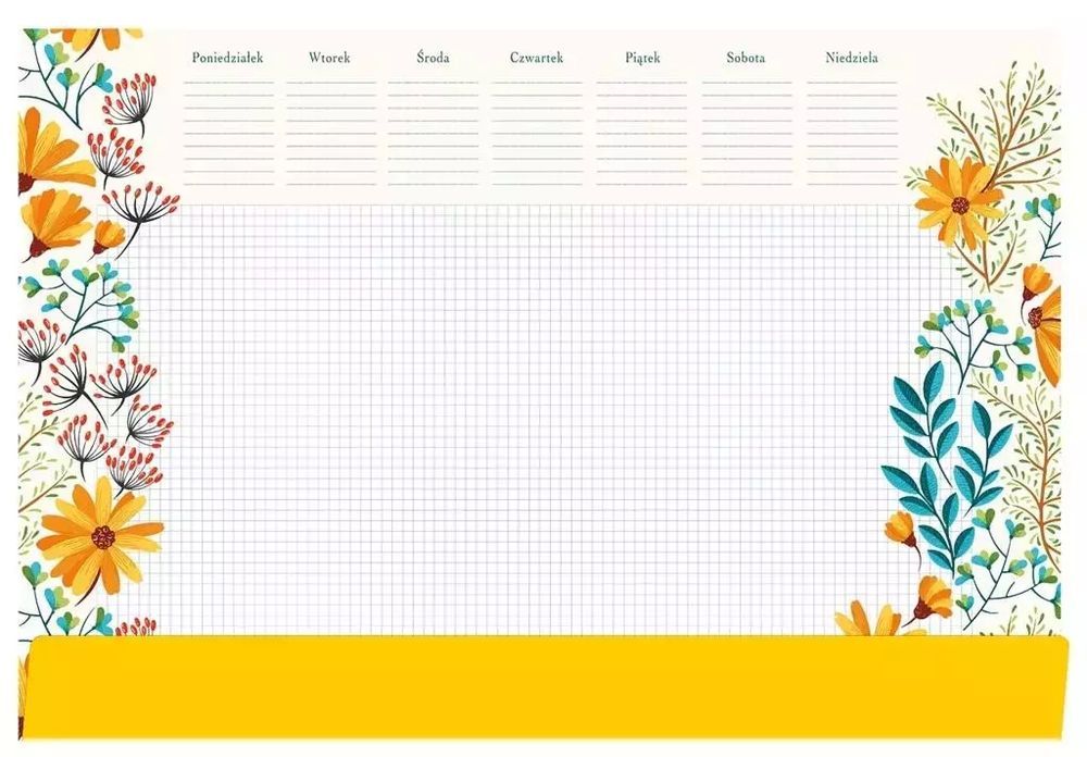 Podkład na biurko notes B3 - kwiaty. Tetis