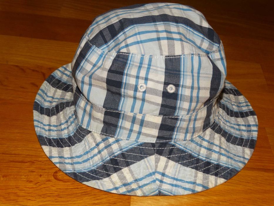 Kapelusz chłopięcy w kratkę 100% bawełna Rozm. 92 H&M