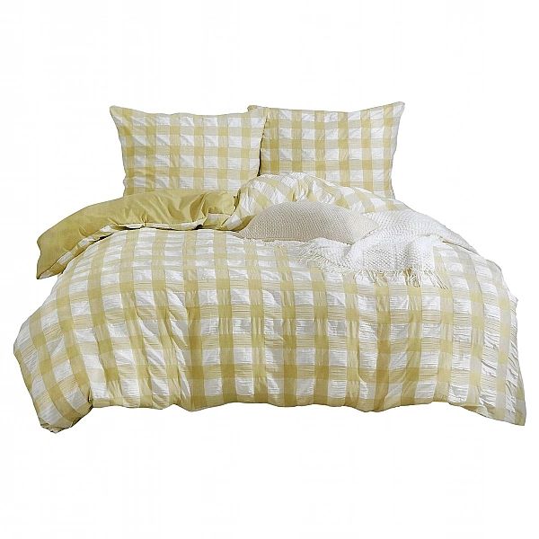 Pościel 200x220/3cz Bawełniana Kora Klasyczna Kratka Komplet Arturo