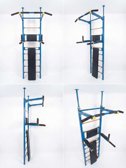 Шведська стінка з турніком, брусами і лавою