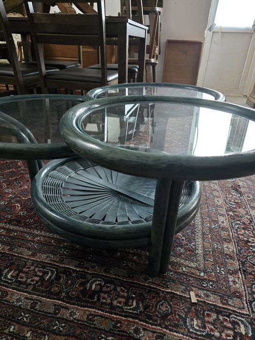 Stolik kawowy |  stolik do salonu | Vintage | Bambus