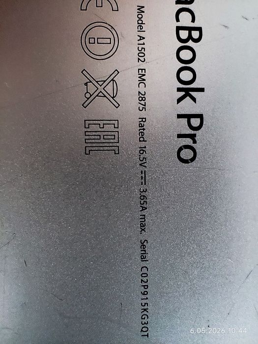 MacBook pro model a1502