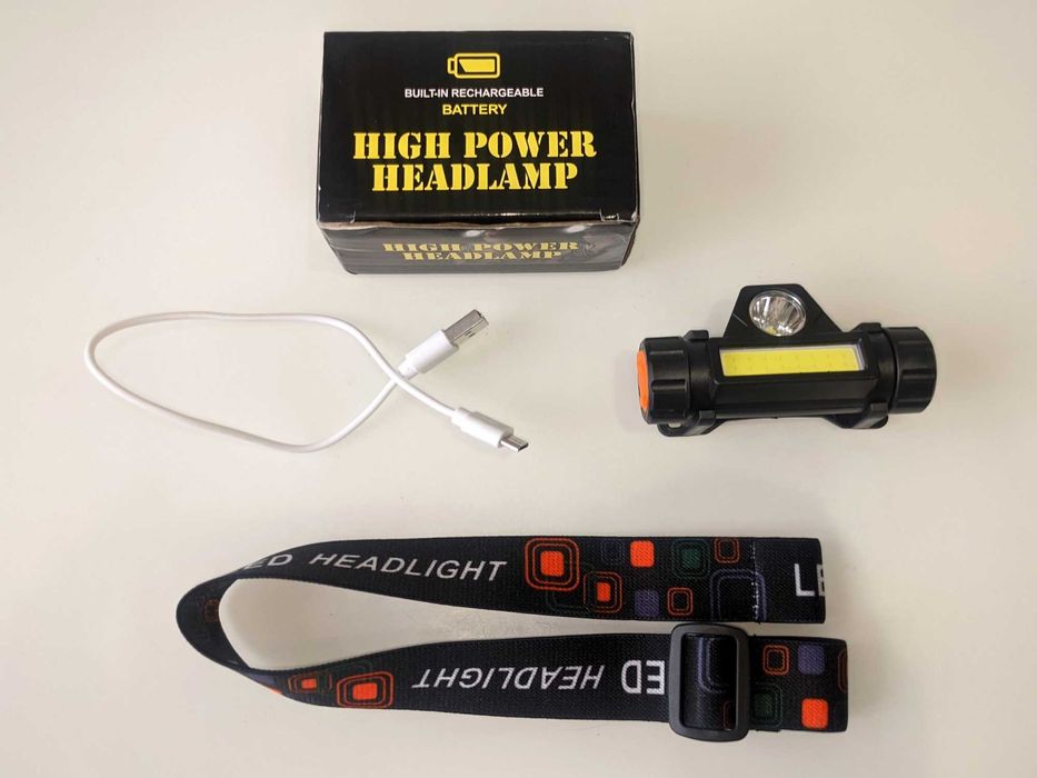 Lanterna de cabeça LED - bateria de lítio - magnética - NOVA