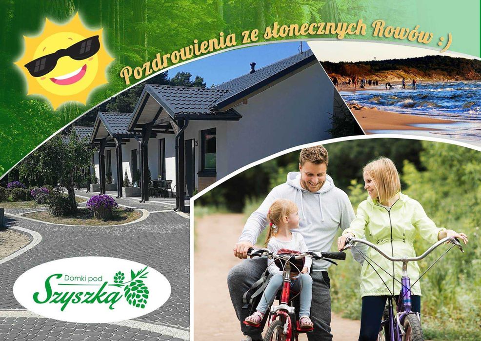Gorący sezon  2026 w Domkach pod Szyszką Rowy k .ustka 350m od morza