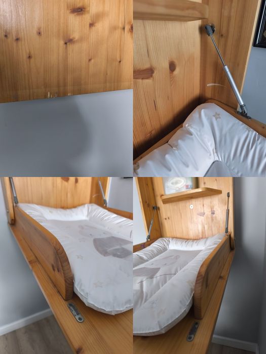 Drewniany przewijak na ścianę
