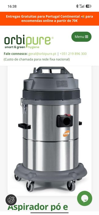 Aspirador de estofos, tapetes, colchões. Novo 3 anos garantia