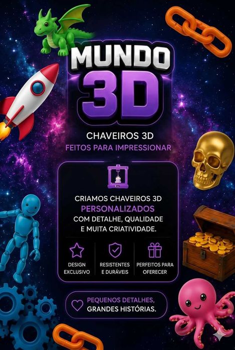 Chaveiros 3d Articulados