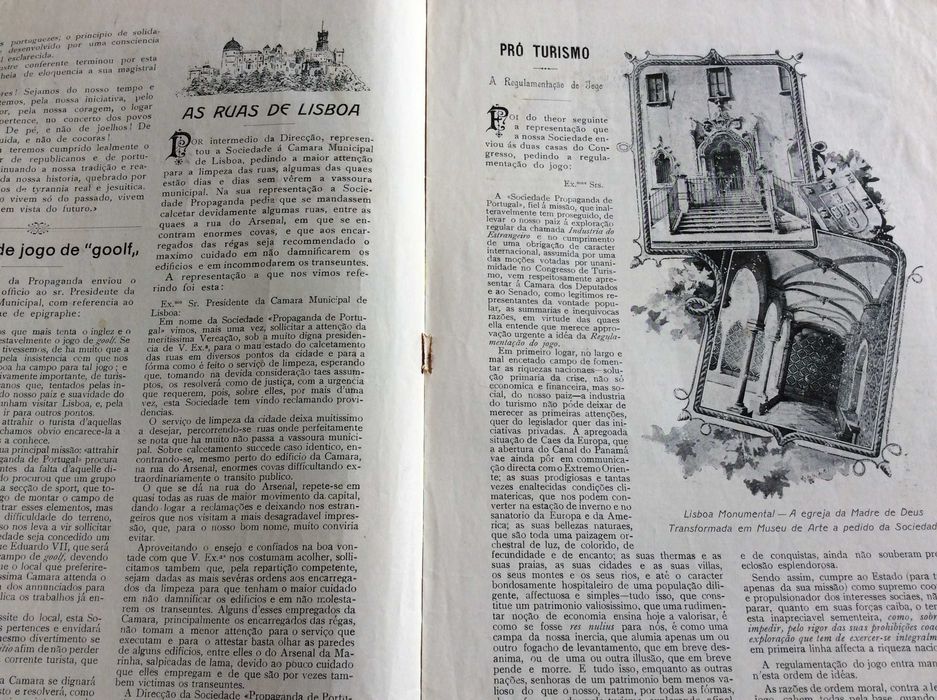 Boletim da Sociedade Propaganda de Portugal, 1912. Lisboa pittoresca
