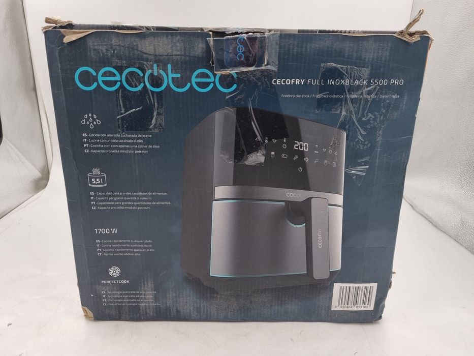 Cecotec frytkownica beztłuszczow full inoxblack pro 55000