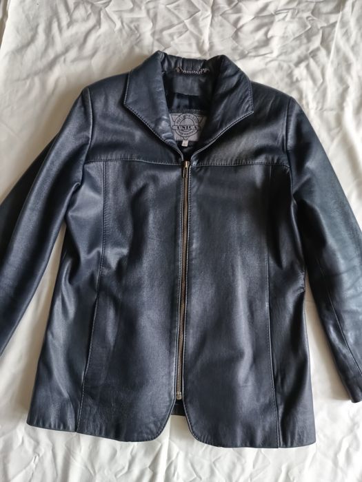 Skórzana granatowa kurtka Pelle Pellice Unica