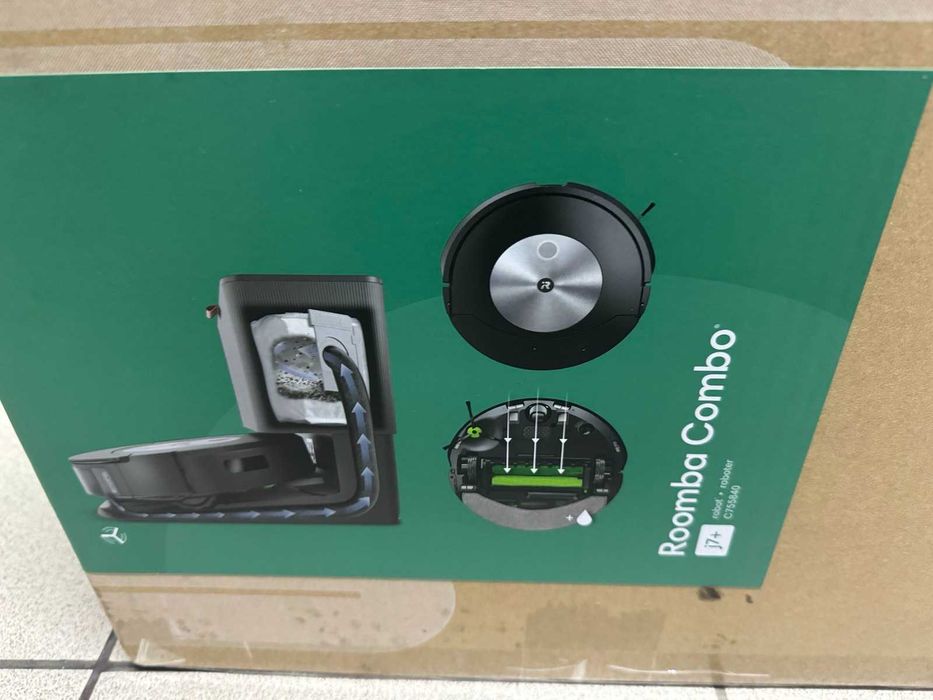 Робот-пилосос  IRobot Roomba Combo J7+ (c755840) з вологим прибиранням НОВИЙ!