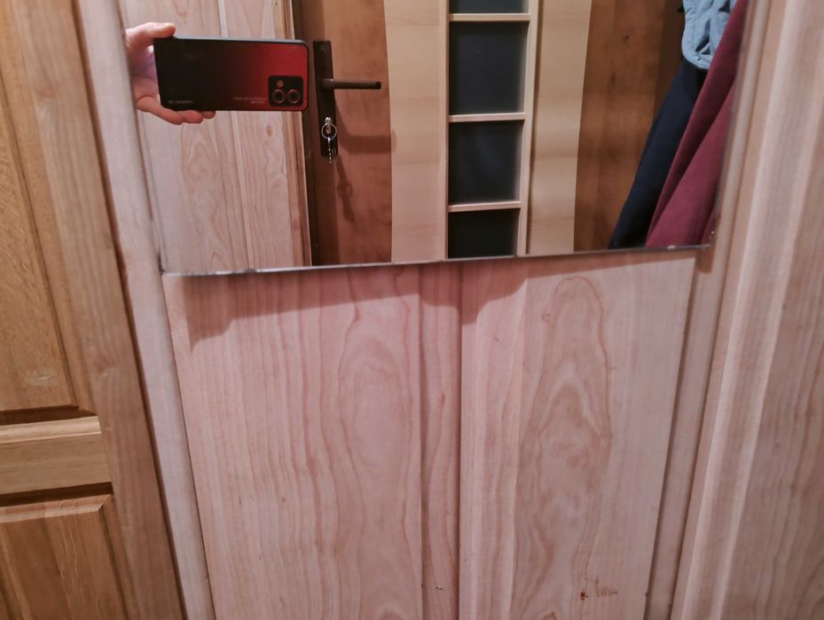 Lustro prostokątne z dekorem  lustrzanym 100 × 37 cm duże hall