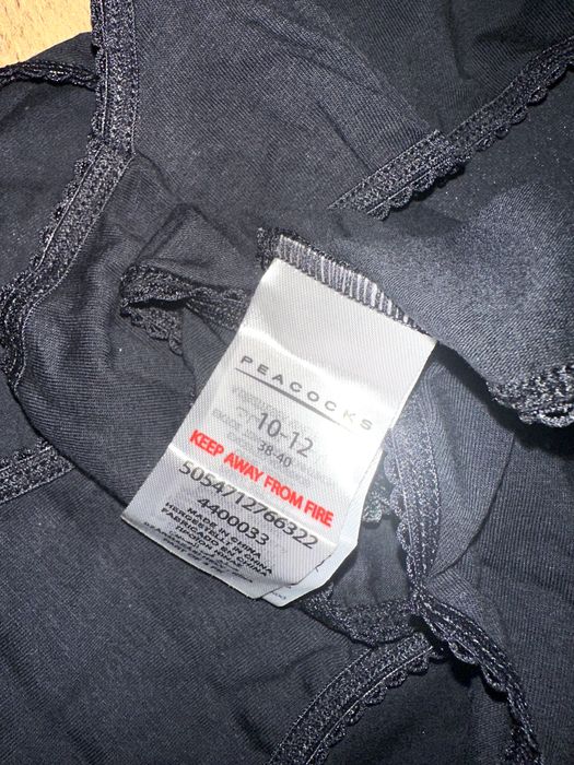 Peacocks 4 x czarne majtki nowe M-L
