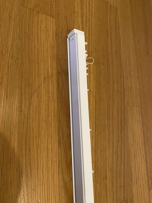 Calha branca para cortinado ondas