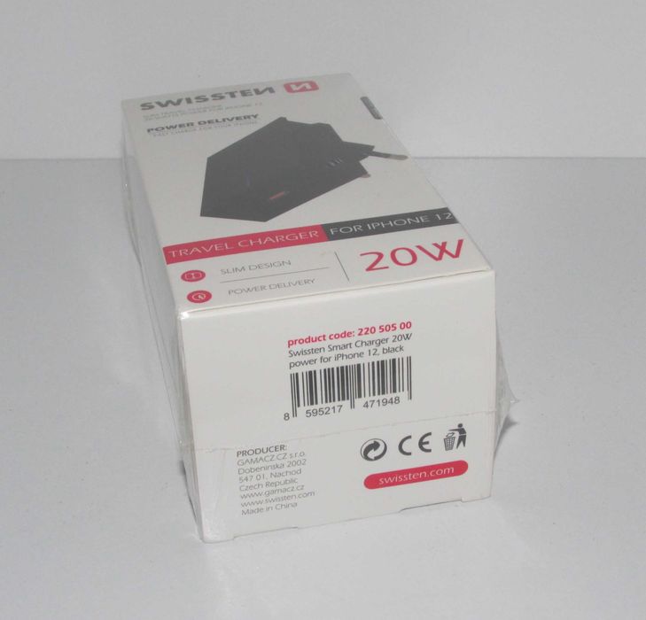 SWISSTEN Slim Travel Charger PD 20W Novo e Selado