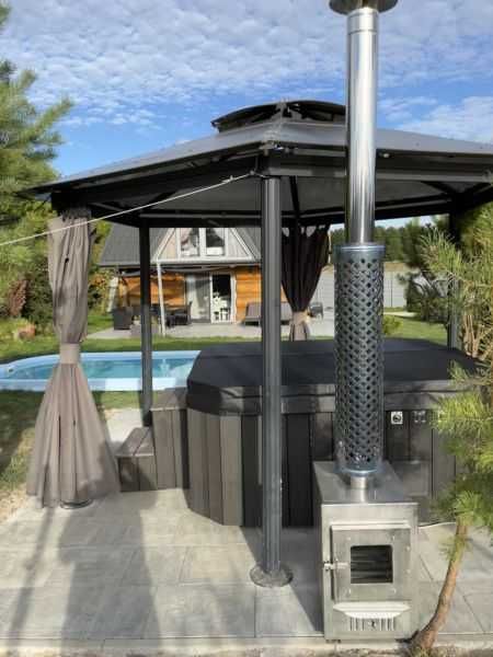 Dom na Mazurach gorące kąpiele w jacuzzi saunie na FERIE ZIMOWE Ełk