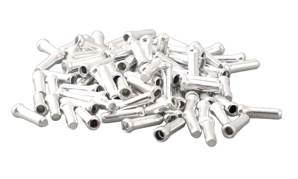 Końcówki linki przerzutki/hamulcowej srebrne 10szt