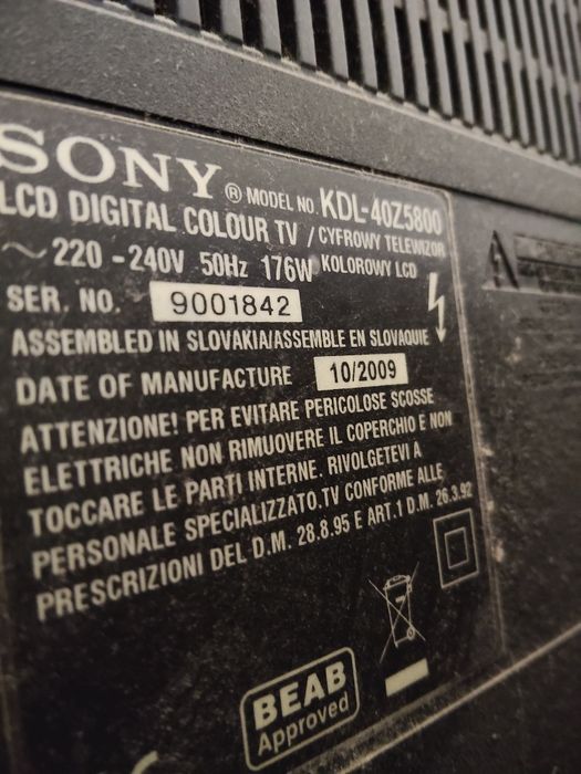 Tv Sony Bravia 40 cali